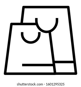 Paper bags icon. Vector graphics.