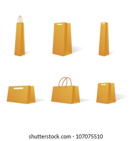 paper bags in various sizes vector illustration