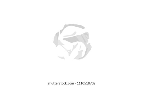 Paper ball insolated vector illustration 