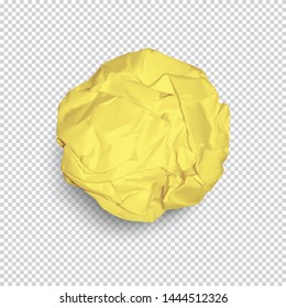 Paper ball isolated on transparent background in vector format