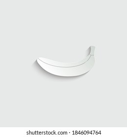 paper banana icon - black vector