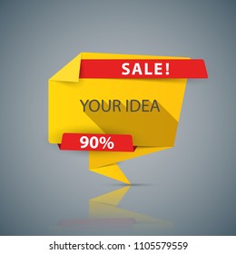 Paper banner - business infographic. Vector eps 10