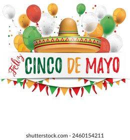 Paper Banner Cinco de Mayo Buntings Balloons