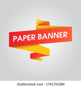 diseño de banner de papel, formato vectorial