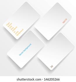 Paper Banner With Drop Shadows On White Background. Vector Illustration