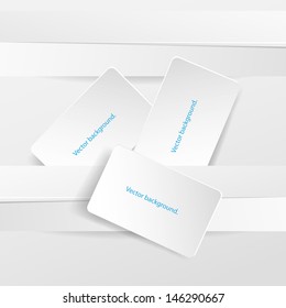 Paper banner with drop shadows on white background. Vector illustration. 