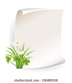 Paper banner with flower