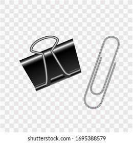 Burla de banner de papel. Clip de papel. Vector