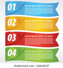 Paper banner with numbered vector.EPS 10
