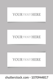 Paper banner template. Vector illustration