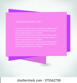Paper banner. Vector illustration.