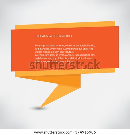 Paper banner. Vector illustration.