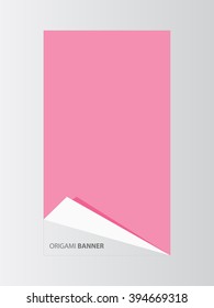 Paper banner. Web banner design. Flat design.