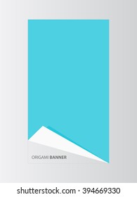 Paper banner. Web banner design. Flat design.