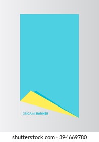 Paper banner. Web banner design. Flat design.