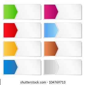 Paper banners with arrows, vector eps10 illustration
