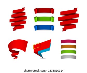 paper banners and curled ribbons set