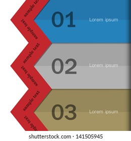 Paper banners for Infographics design. Vector EPS10