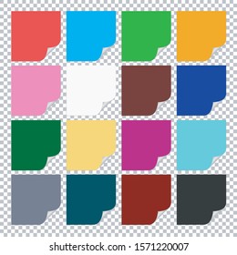 paper banners on transparent background