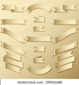 Paper Banners and Ribbons with Shadow