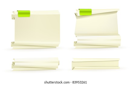Paper banners, vector