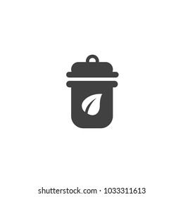 paper basket or trash bin icon