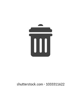 paper basket or trash bin icon