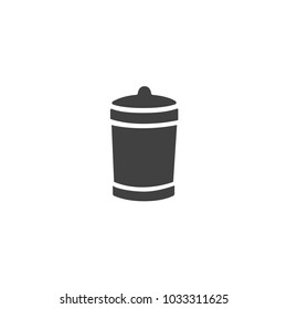 paper basket or trash bin icon