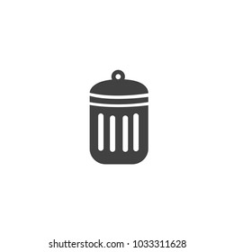 paper basket or trash bin icon