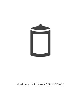 paper basket or trash bin icon
