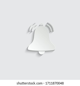 Paper Bell icon vector line style