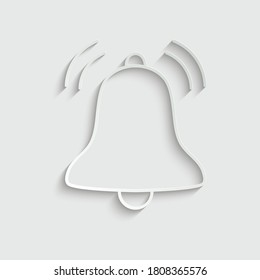 paper Bell icon vector line style	
