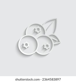 paper berry icon vector logo sign