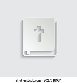 paper bible book - vector icon