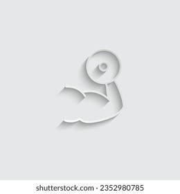 Symbol für Papierbiceps Vektorsymbol des Sportklubs Sportklub Logo 