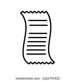 Paper bill sheet stroke line minimal icon sign background