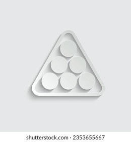 paper Billiard icon vector Billiard pool balls icon