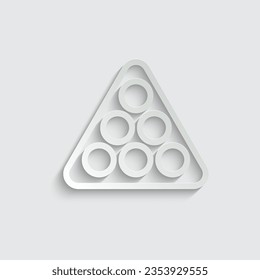 paper Billiard icon vector Billiard pool balls icon