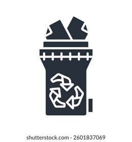 paper bin icons isolated on White Background. Flat style design
