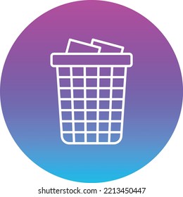 Paper Bin vector icon. Can be used for printing, mobile and web applications.