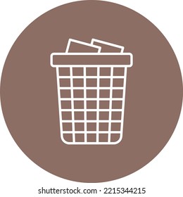 Paper Bin vector icon. Can be used for printing, mobile and web applications.