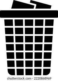 Paper Bin vector icon. Can be used for printing, mobile and web applications.