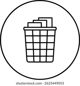 Paper Bin vector icon. Can be used for printing, mobile and web applications.