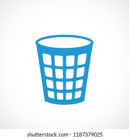 Paper bin vector web icon isolated on white background