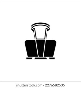 Paper Binder clip vector fill icon. filled flat sign for mobile concept and web design. Paper Binder clip glyph icon. Symbol, logo illustration. Vector graphics