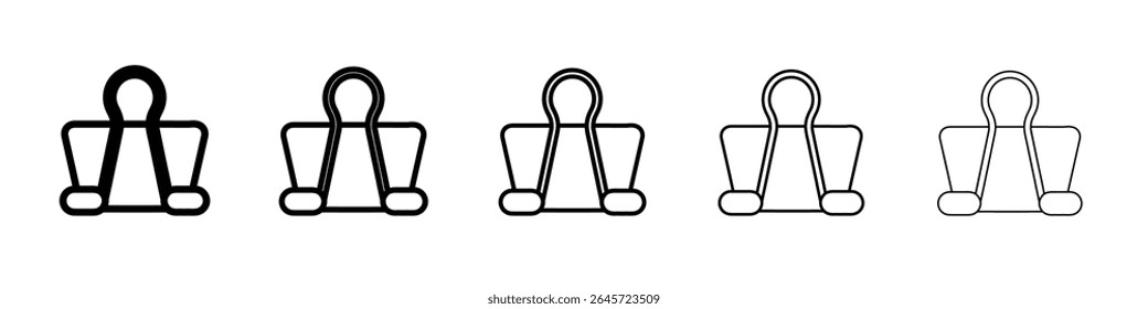 paper binder icon simple vector outline logo