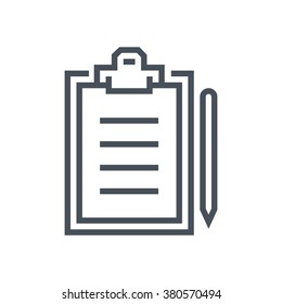 Paper binder  icon suitable for info graphics, websites and print media and  interfaces. Line vector icon.