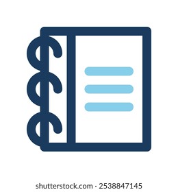 Paper binder icons. Simple and attractive colored line icons, suitable for website, UI and mobile app.