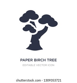 paper birch tree icon on white background. Simple element illustration from Nature concept. paper birch tree icon symbol design.