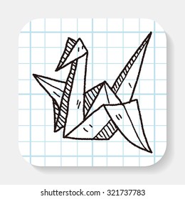 paper bird doodle